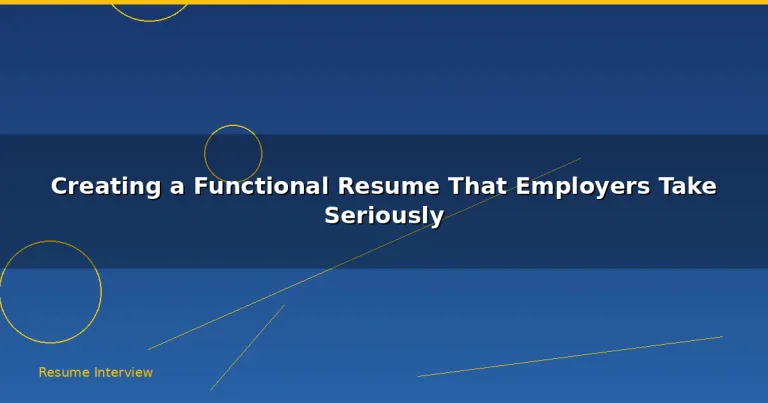 Featured: Creating a Functional Resume That Employers Take Seriously