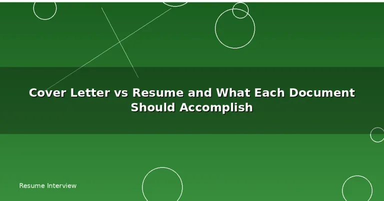 Featured: Cover Letter vs Resume and What Each Document Should Accomplish