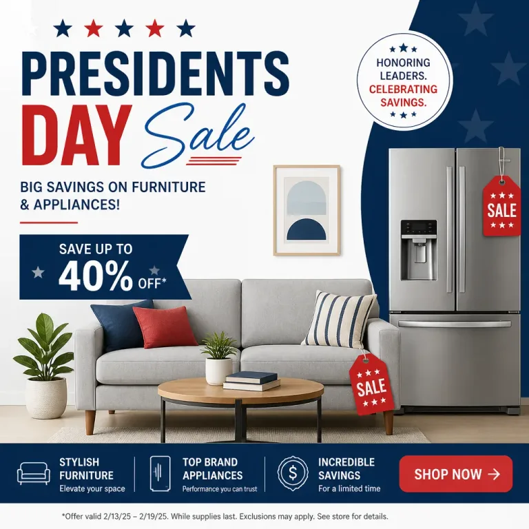 Best Presidents Day Sales for Furniture and Appliances