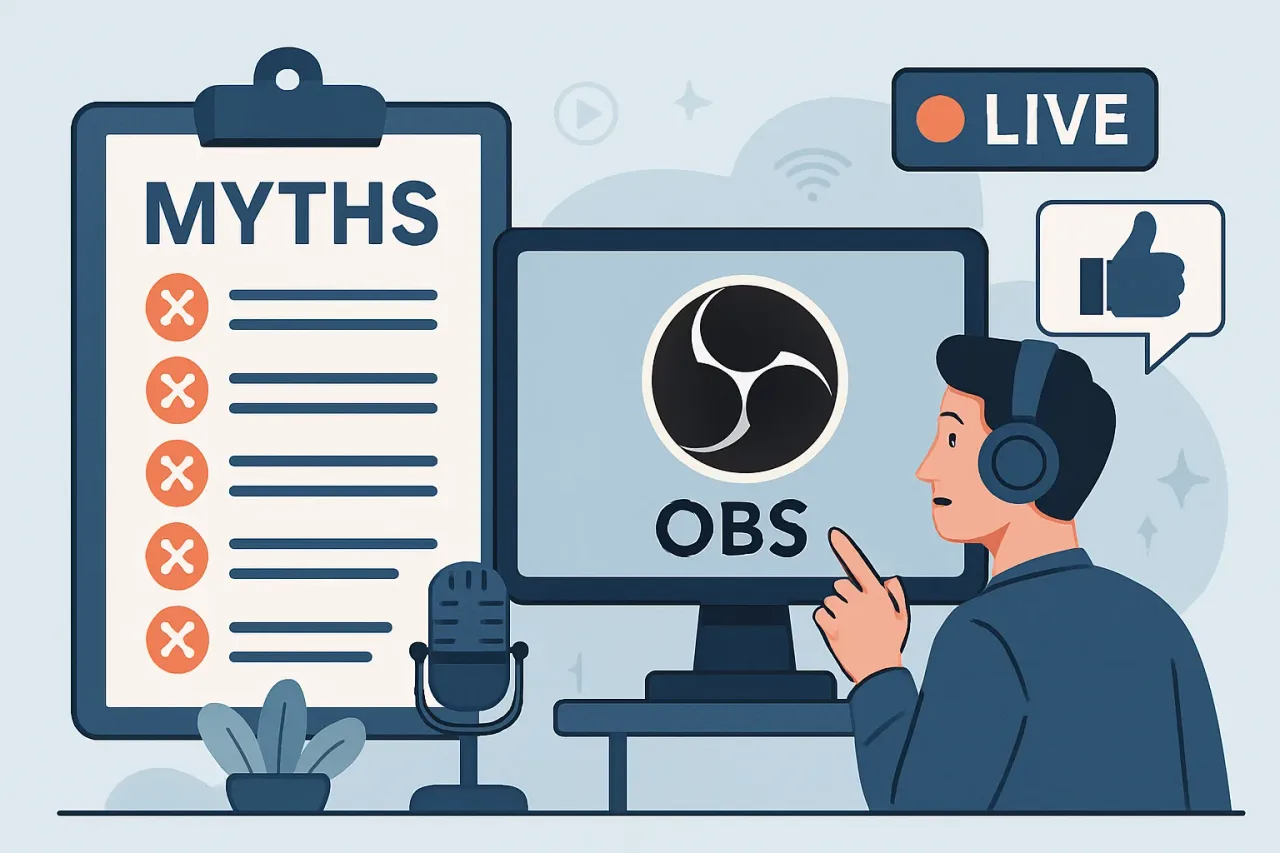 Featured image for: Six Common Myths About OBS Studio Live Streaming and How to Avoid Them
