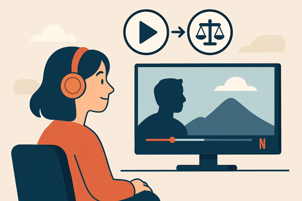 Netflix streaming setup with audio and video equipment
