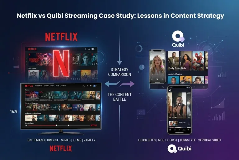 Featured image for: Netflix vs Quibi Streaming Case Study: Lessons in Content Strategy