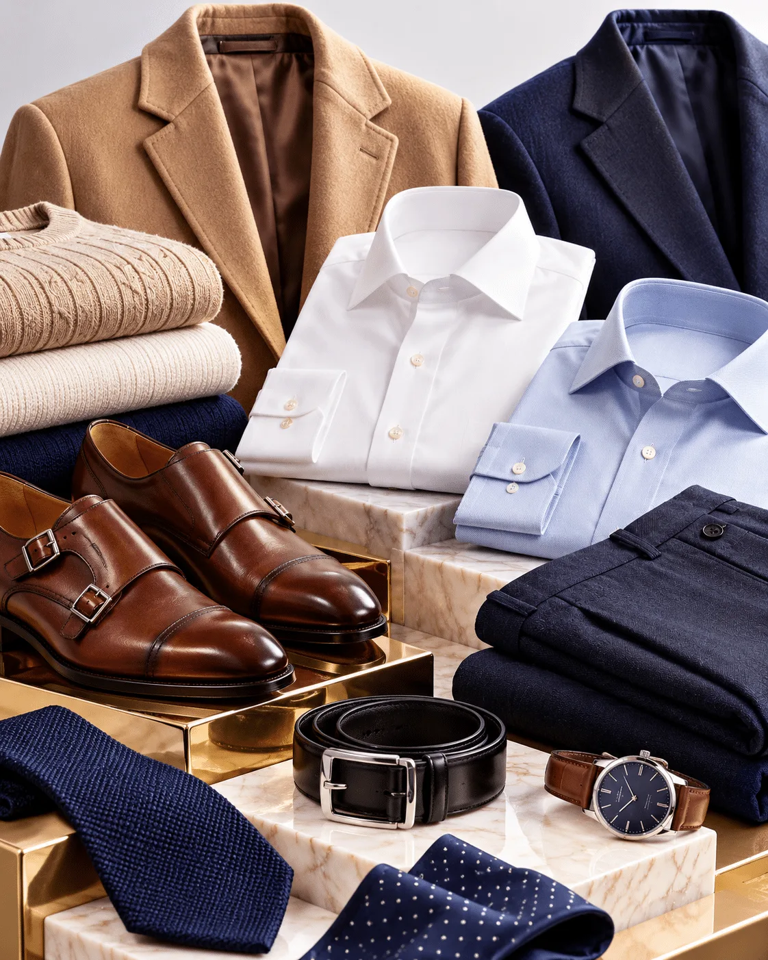 Men's clothing representing fashion selections