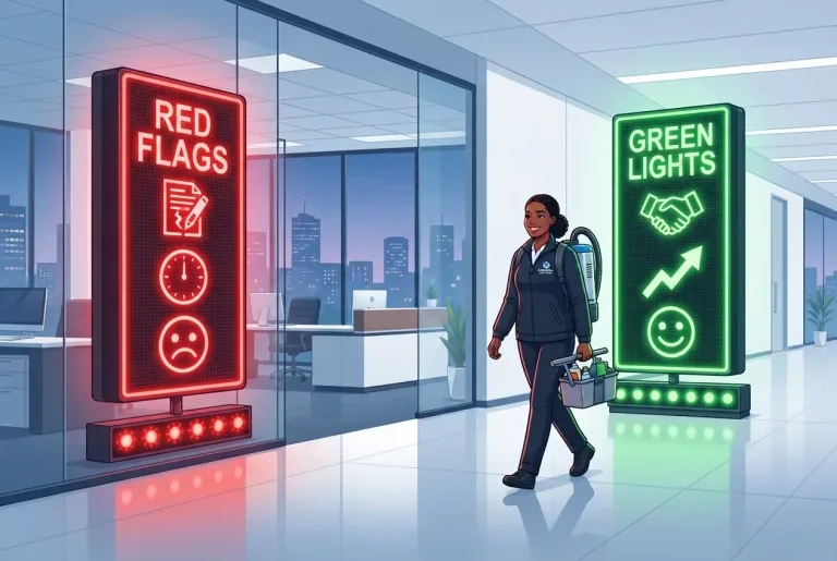 Featured image for: Commercial Cleaning Red Flags and Green Lights 🧼