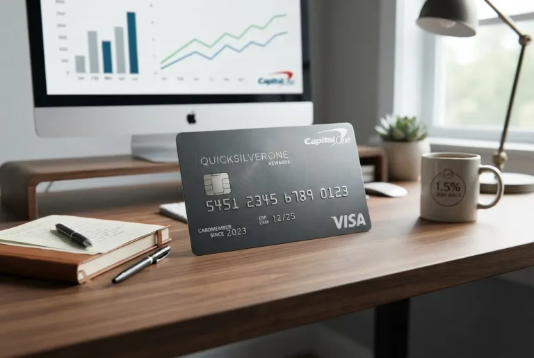 Featured image for: Capital One QuicksilverOne Review: Simple Cash Back Card for Fair Credit