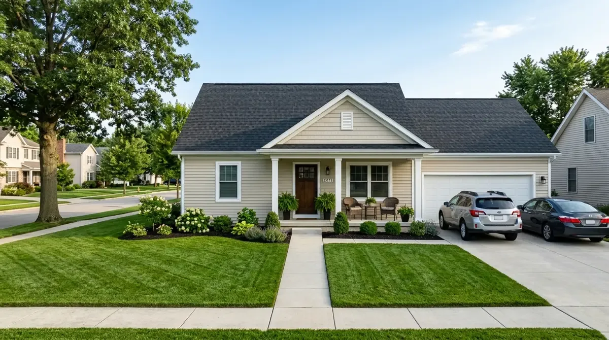 House with a new roof