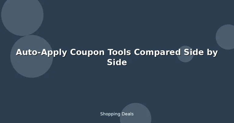 Featured: Auto-Apply Coupon Tools Compared Side by Side