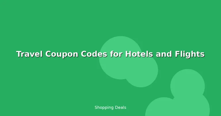 Featured: Travel Coupon Codes for Hotels and Flights