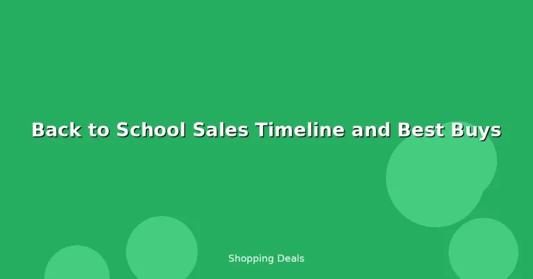 Featured: Back to School Sales Timeline and Best Buys