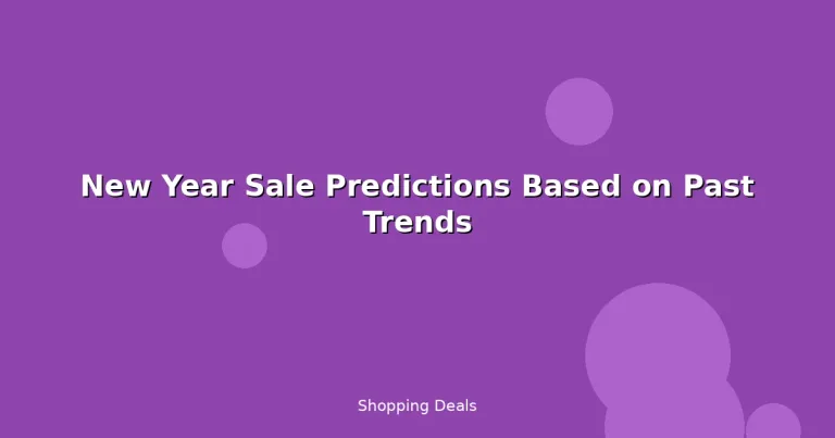 Featured: New Year Sale Predictions Based on Past Trends