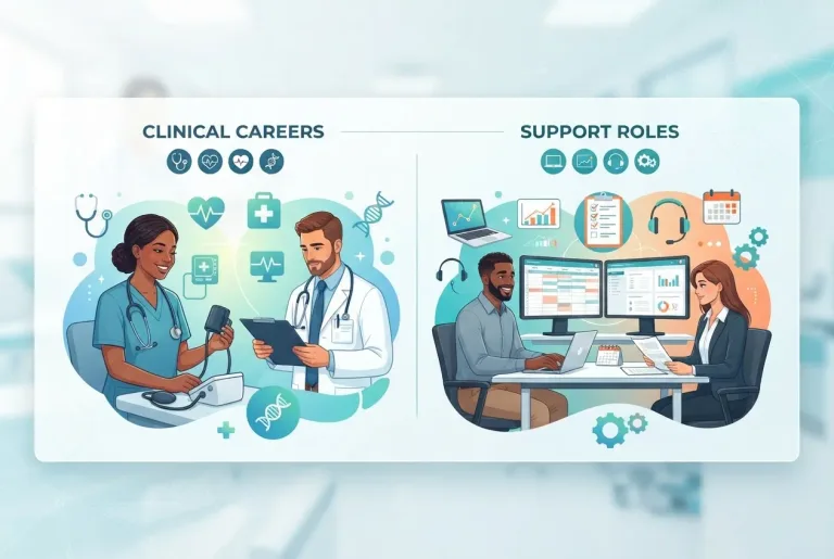 Featured image for: Affordable Healthcare Careers: Clinical vs. Support Roles Compared