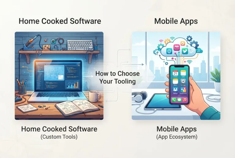Featured image for: Home Cooked Software vs Mobile Apps: How to Choose Your Tooling
