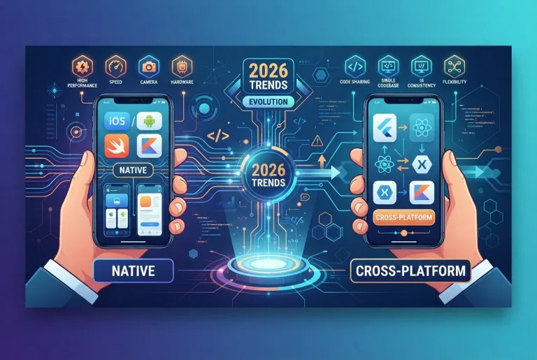 Featured image for: Mobile App Development Trends 2026: The Ultimate Native vs Cross-Platform Guide