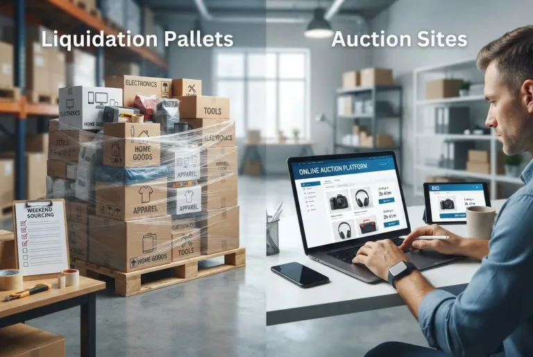 Featured image for: Liquidation Pallets vs Auction Sites: Your Weekend Sourcing Project Guide