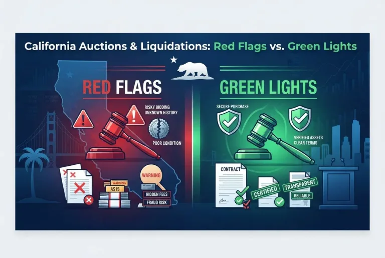Featured image for: California Auctions & Liquidations: Red Flags vs. Green Lights