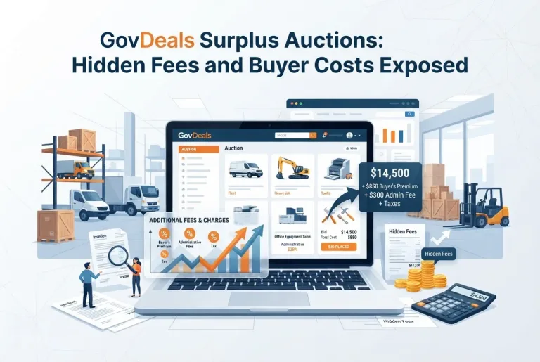 Featured image for: GovDeals Surplus Auctions: Hidden Fees and Buyer Costs Exposed