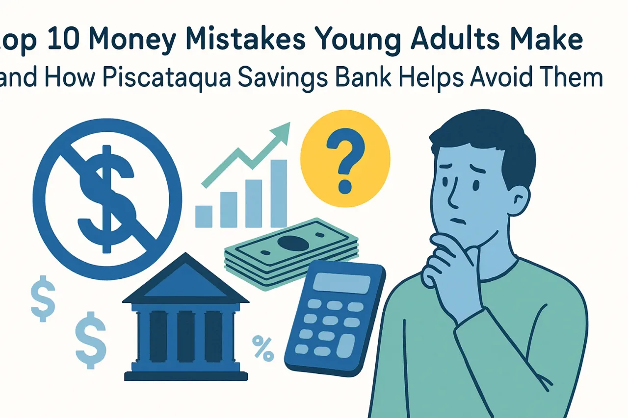 Featured image for: Top 10 Money Mistakes Young Adults Make and How Piscataqua Savings Bank Helps Avoid Them