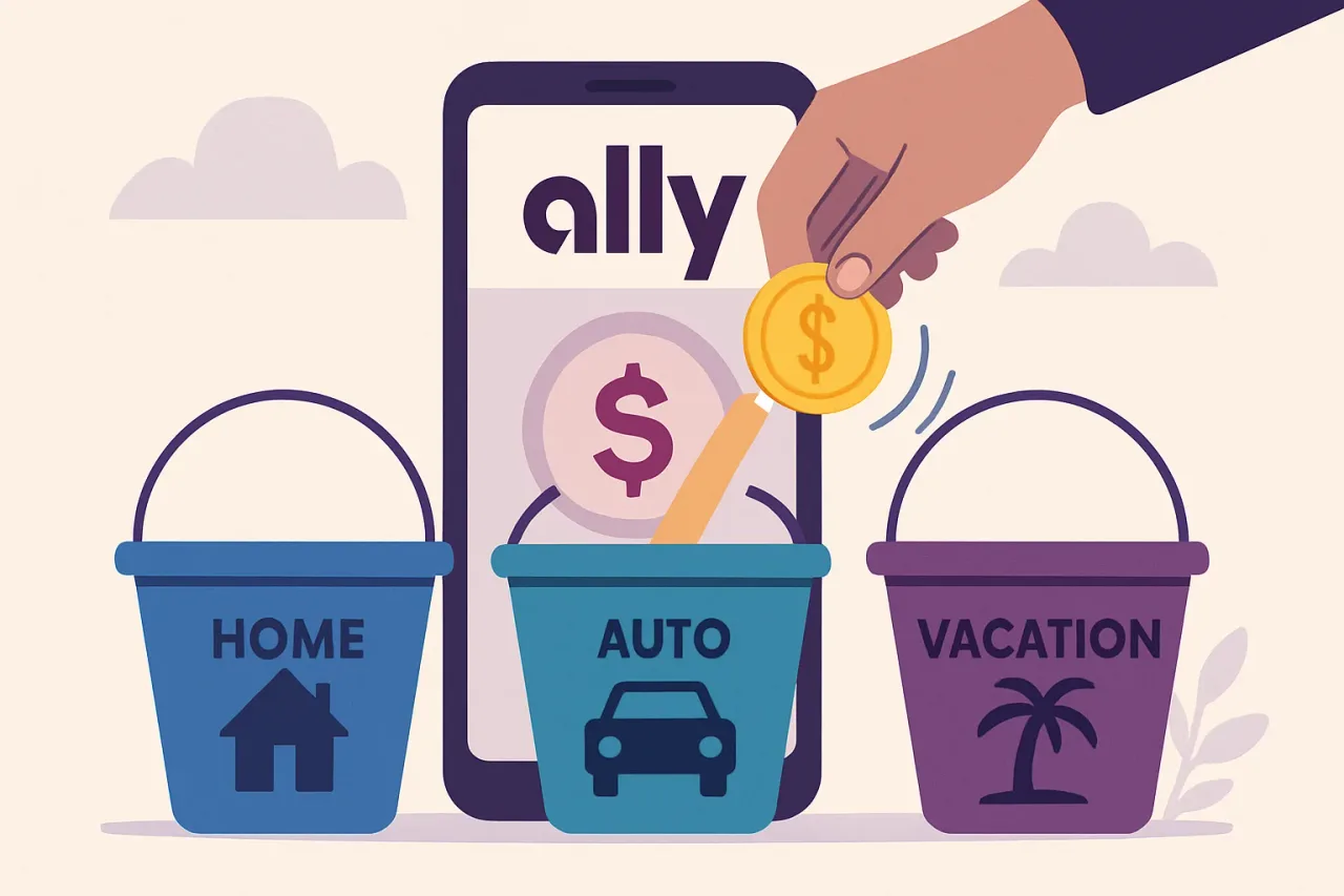 Diagram showing Ally Bank's savings buckets
