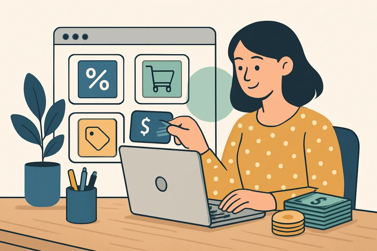 A user organizing Shopping Deals & Coupons browser extensions in their browser.