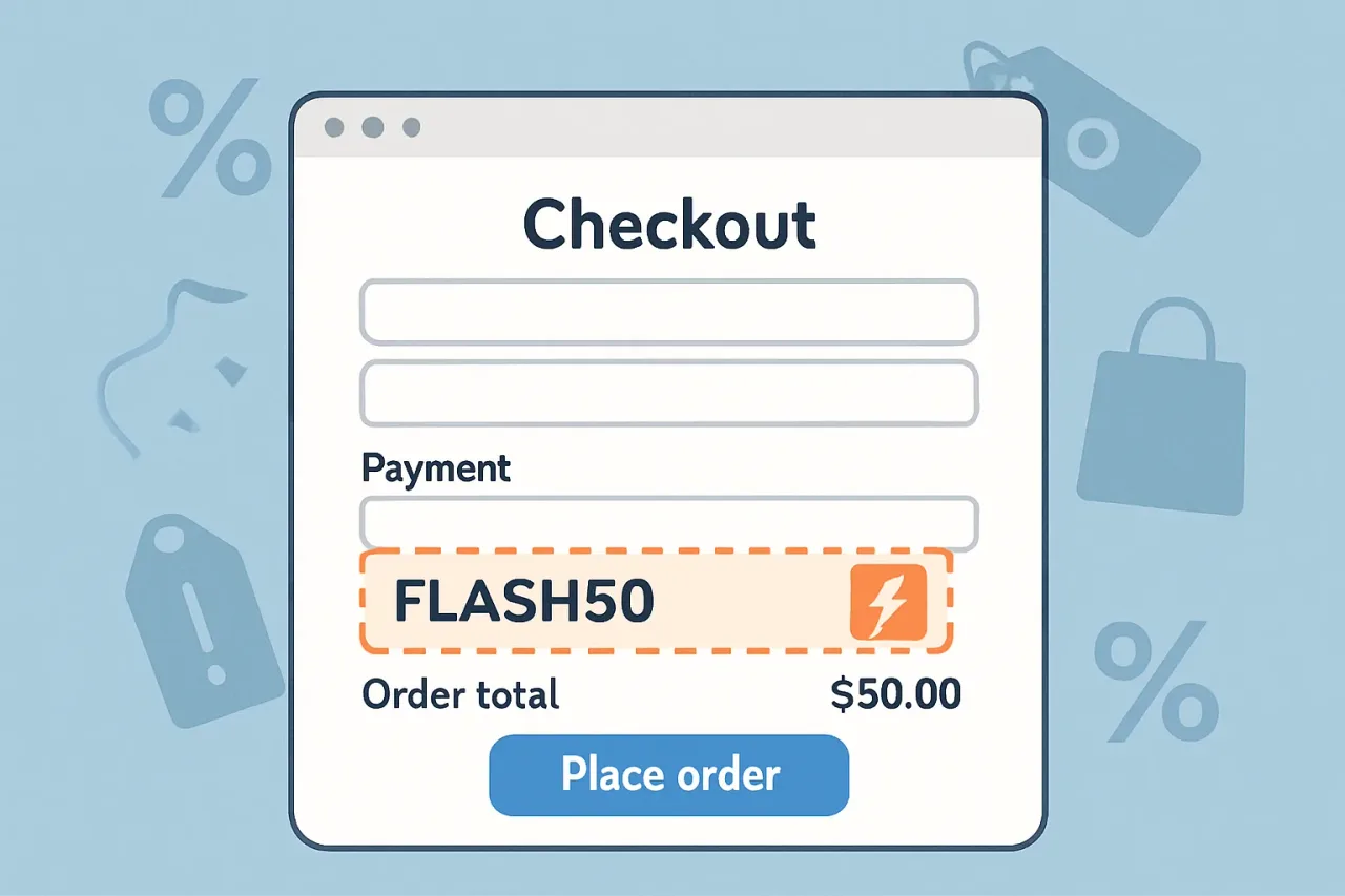 Flash Sale Coupon Code Checkout Example