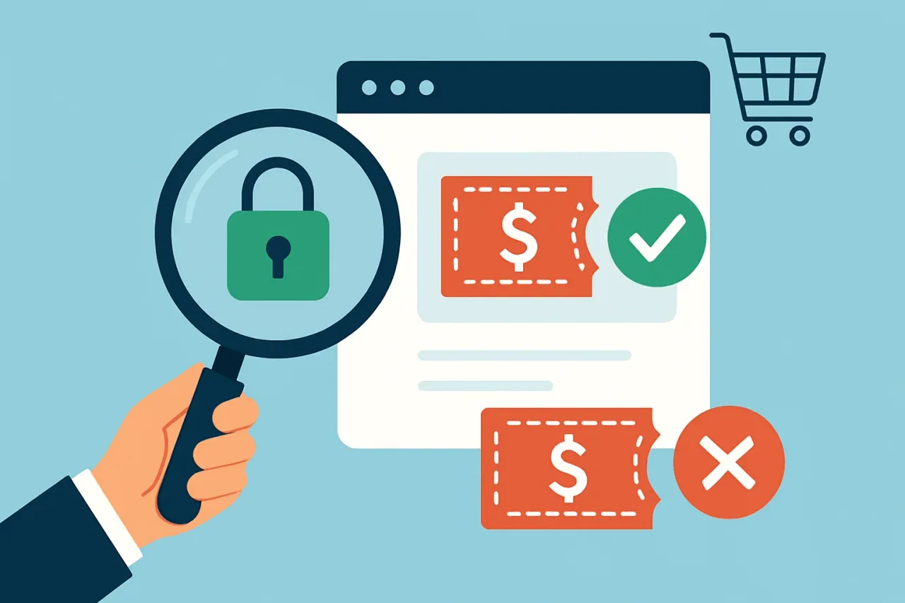 A lock icon in a browser address bar indicating secure checkout