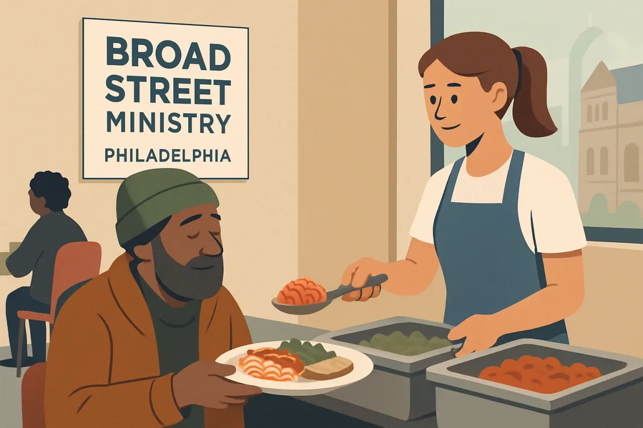 Free meal for homeless in Philadelphia