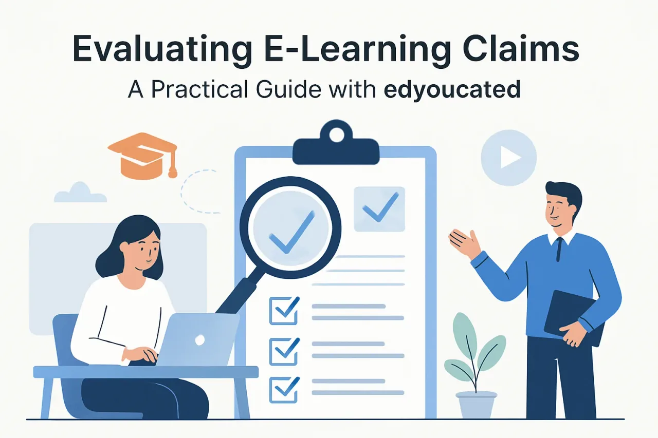 Featured image for: Evaluating E-Learning Claims: A Practical Guide with edyoucated