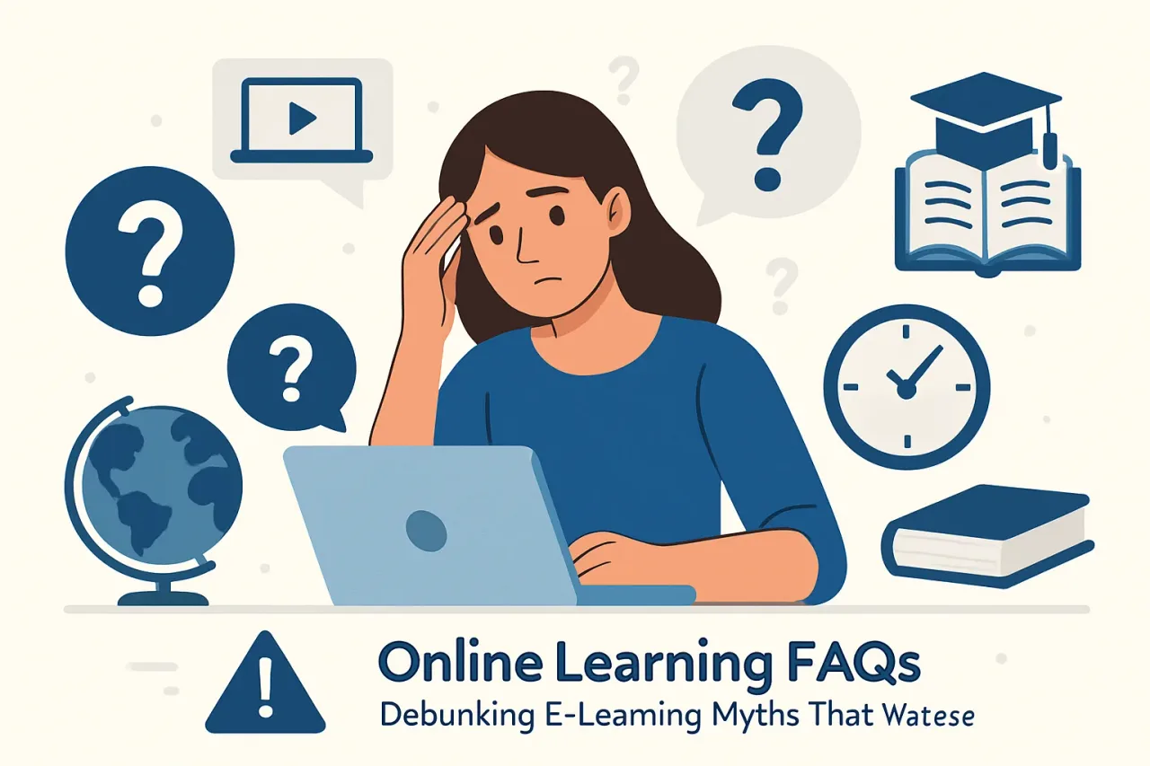 Featured image for: Online Learning FAQs: Debunking E-Learning Myths That Waste Time