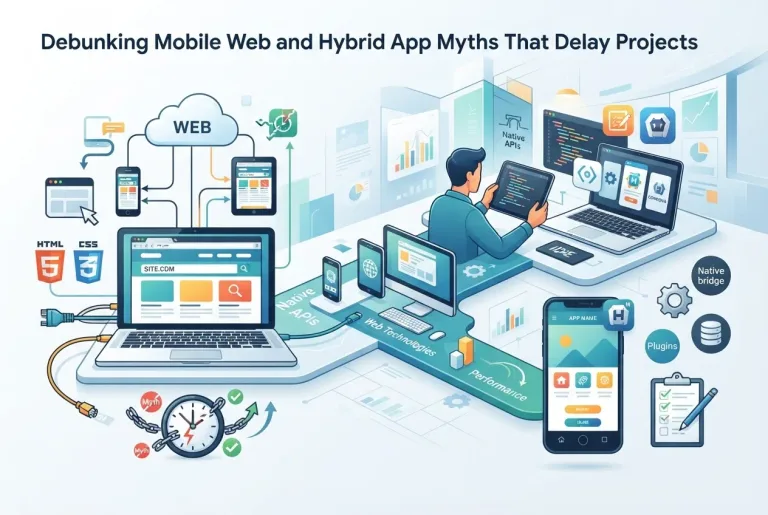 Featured image for: Debunking Mobile Web and Hybrid App Myths That Delay Projects
