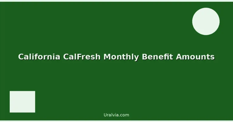 Featured: California CalFresh Monthly Benefit Amounts