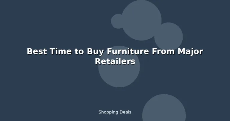 Featured: Best Time to Buy Furniture From Major Retailers
