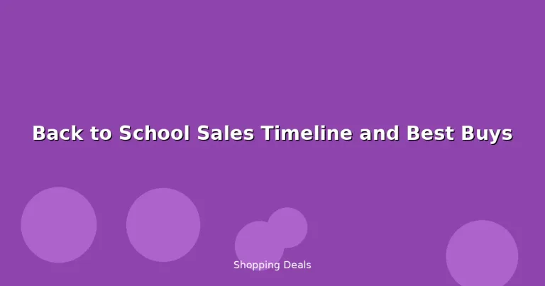 Featured: Back to School Sales Timeline and Best Buys