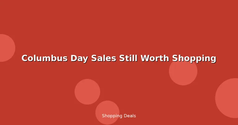 Featured: Columbus Day Sales Still Worth Shopping