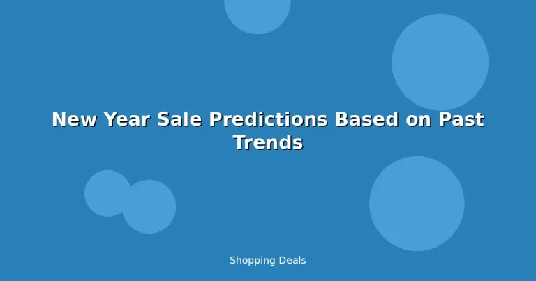 Featured: New Year Sale Predictions Based on Past Trends