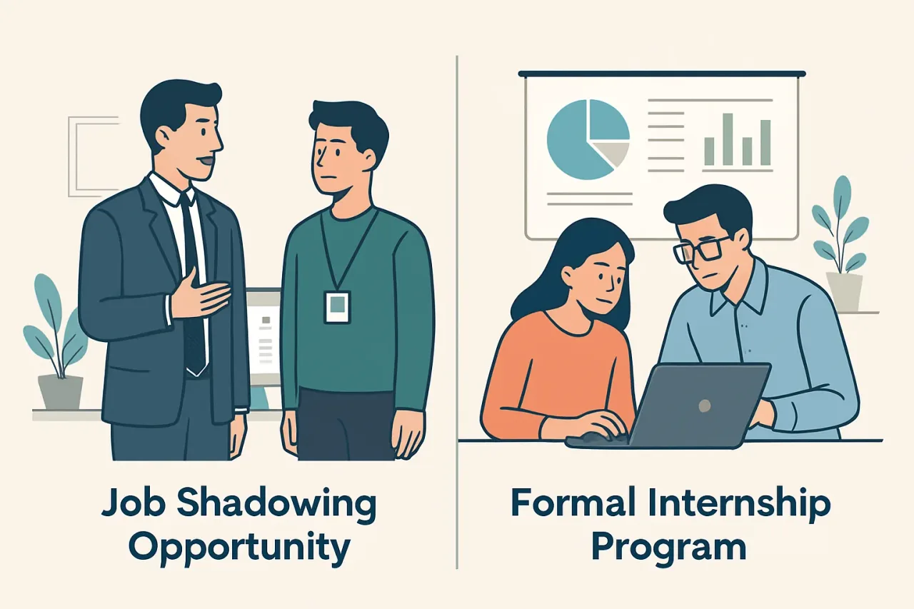 Featured image for: Comparing Job Shadowing Opportunities vs Formal Internship Programs