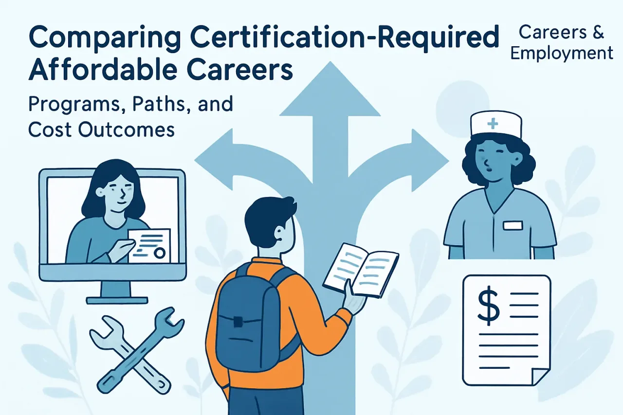 Featured image for: Comparing Certification-Required Affordable Careers: Programs, Paths, and Cost Outcomes