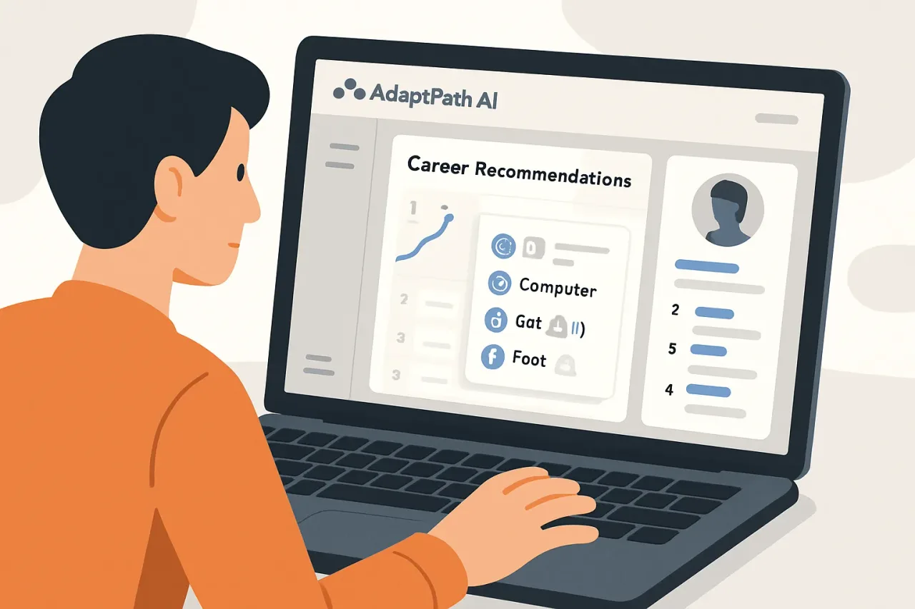 AdaptPath AI dashboard with personalized results