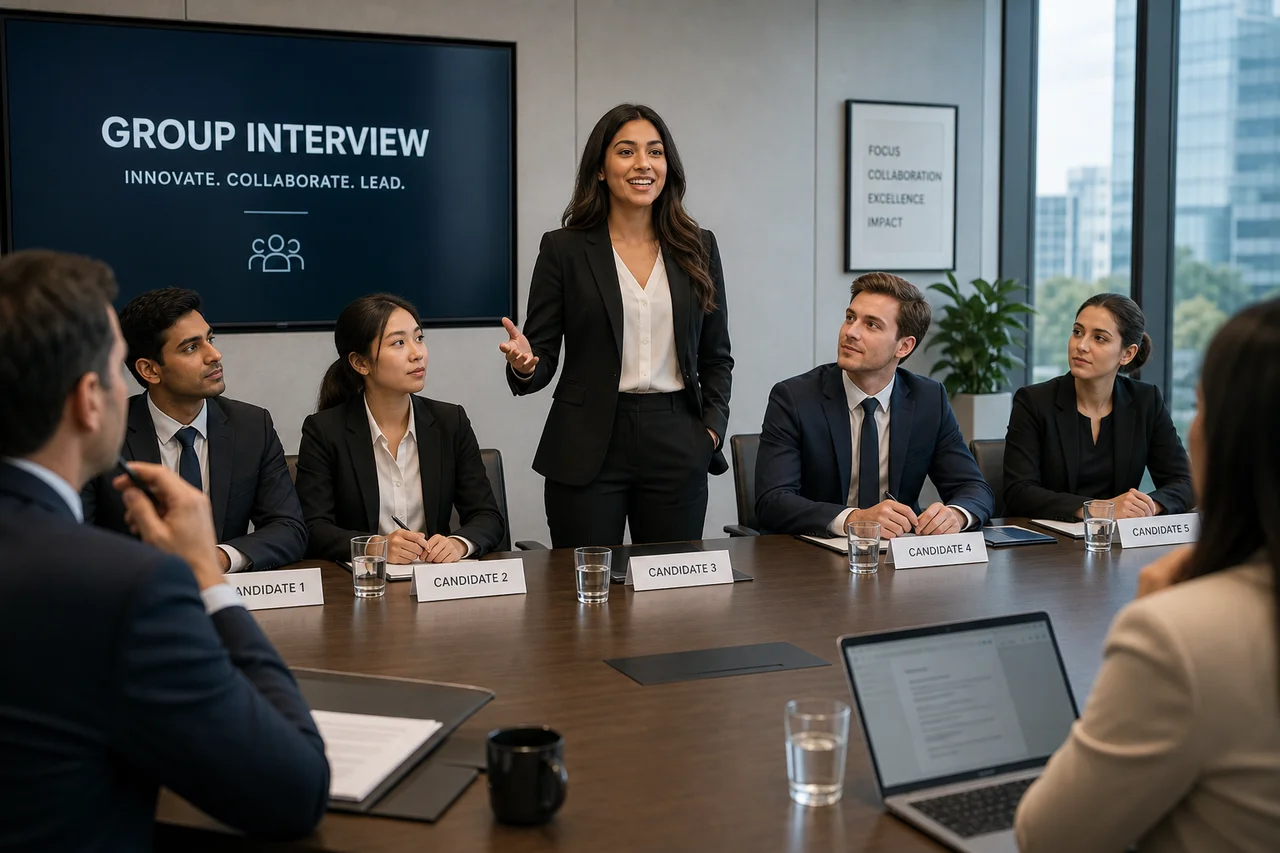 Featured image for article: Group Interview Strategies Stand Out Multiple Candidates