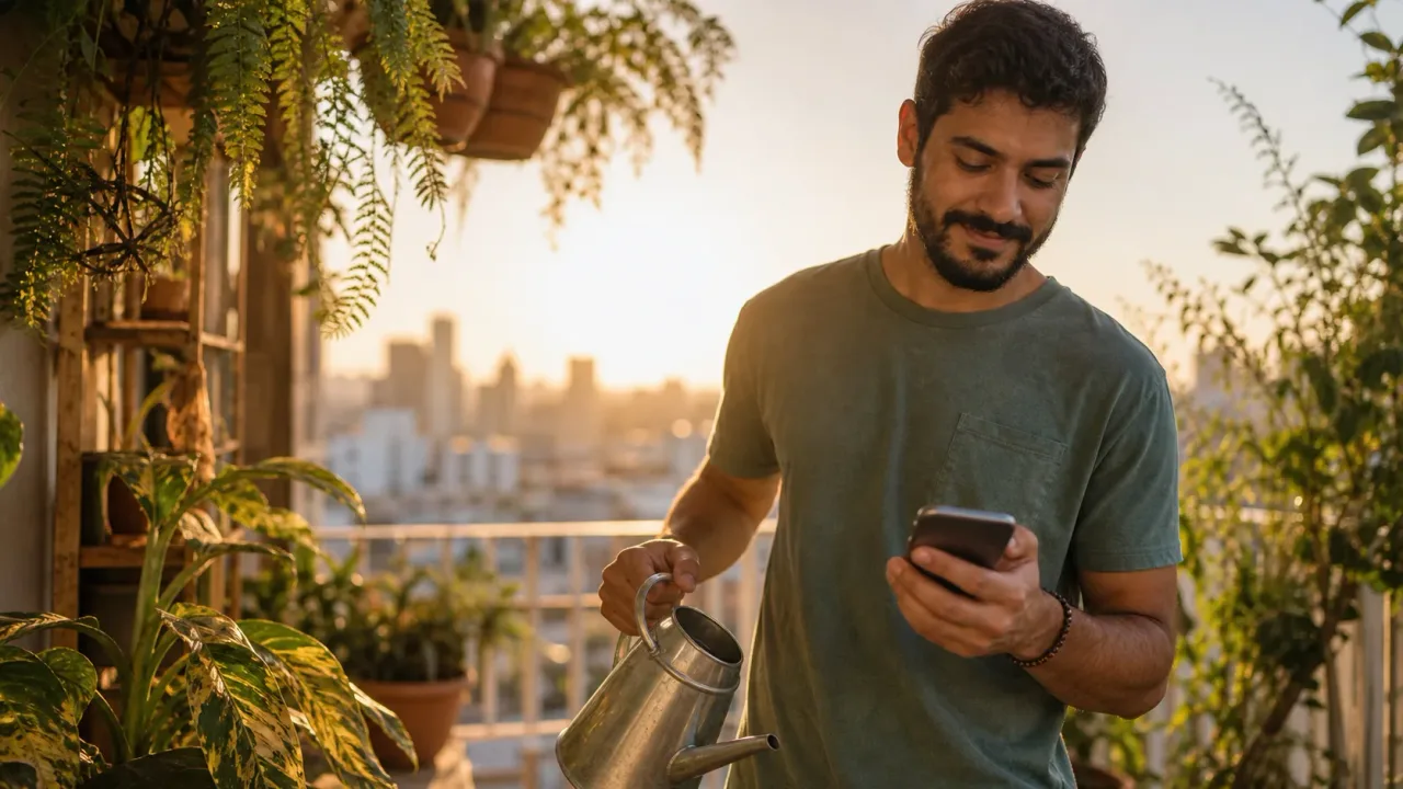 Como usar um app de hábitos sem transformar a rotina em cobrança — imagem editorial humanizada