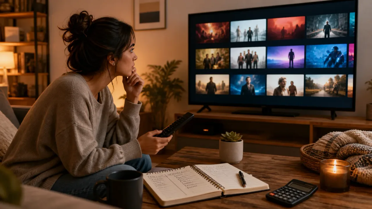 Rodízio de streaming: como alternar serviços de forma consciente — imagem editorial humanizada
