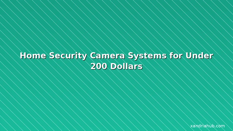 Featured: Home Security Camera Systems for Under 200 Dollars