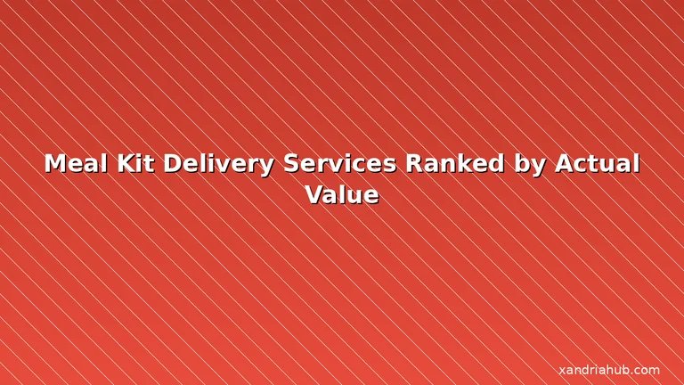 Featured: Meal Kit Delivery Services Ranked by Actual Value