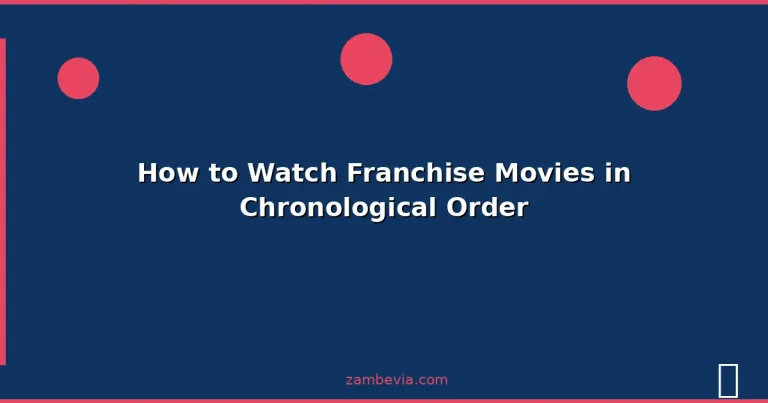 Featured: How to Watch Franchise Movies in Chronological Order