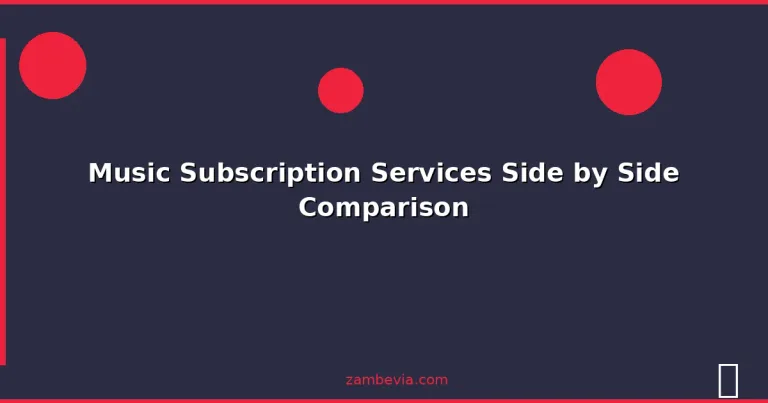 Featured: Music Subscription Services Side by Side Comparison