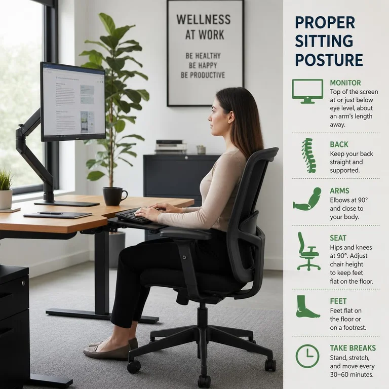 Desk Ergonomics Setup Guide for Preventing Pain and Repetitive Injury