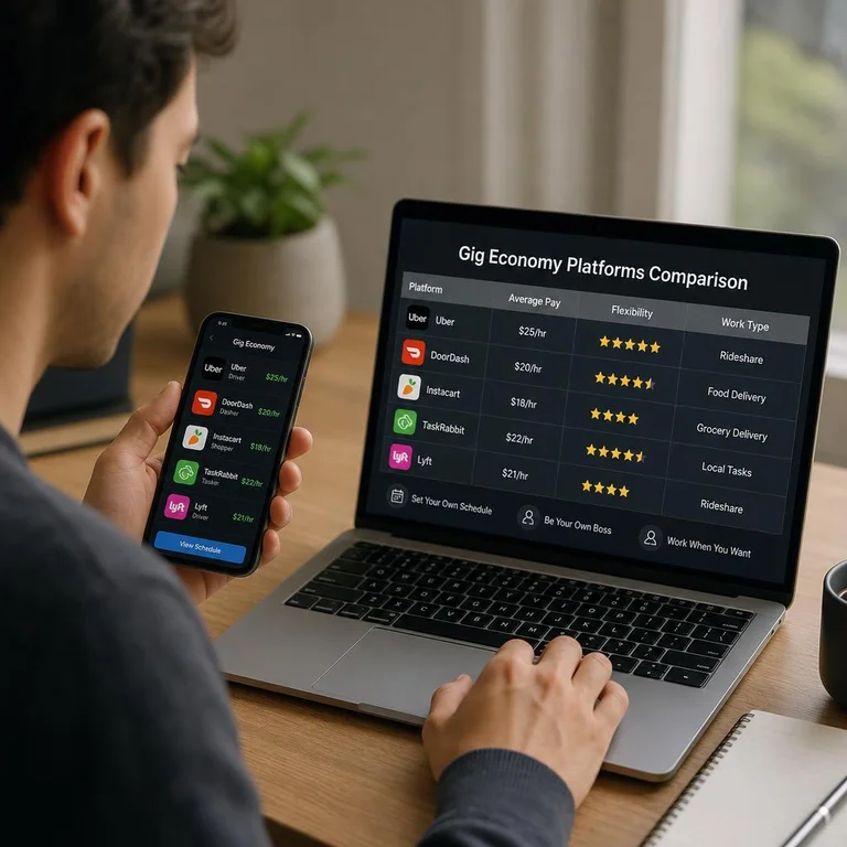 Gig Economy Platforms Compared by Pay Rate, Flexibility, and Worker Protections