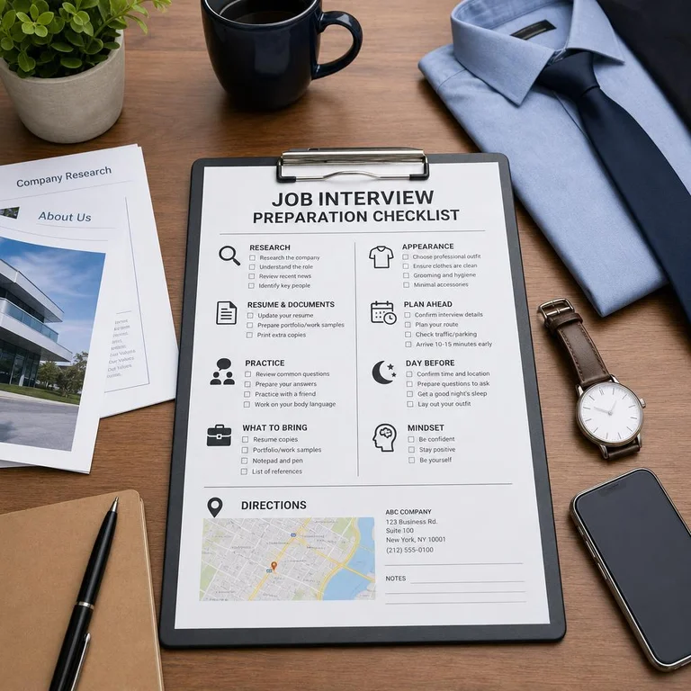 Job Interview Preparation Checklist That Covers Every Step From Research to Follow-Up