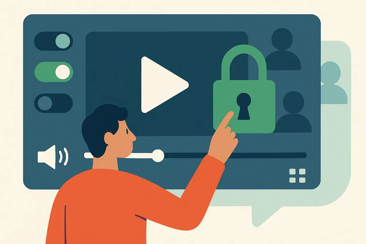 Interface showing streaming privacy controls