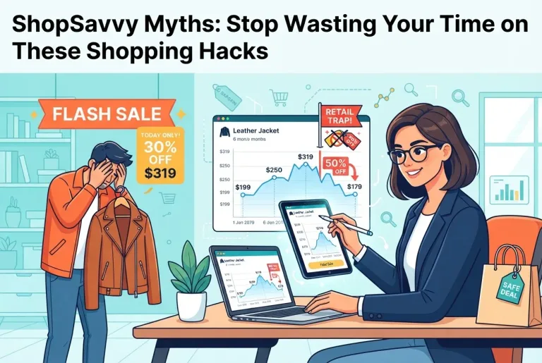 A person using a smartphone to compare prices online