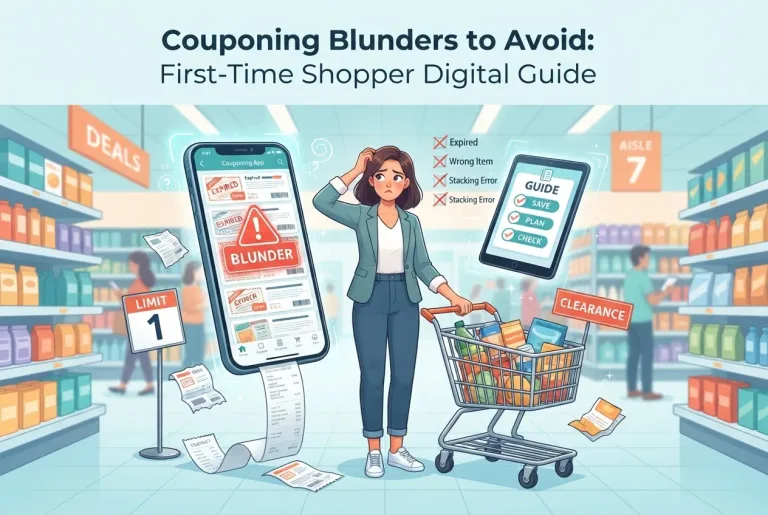 Featured image for: Couponing Blunders to Avoid: First-Time Shopper Digital Guide